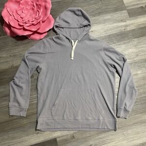 RHONE Mens Sz L Waffle Knit Cotton Blend Hoodie Lightweight Performance Active